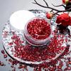 Blood Red Glazed Small Pebbles Nail Art Flowing Sand Valley Decoration