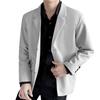 Мужской пиджак, однобортный однобортный пиджак с отложным воротником, весенне-осенний свободный костюм, пальто, уличная одежда