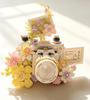 Floral Vintage Camera Building Bricks DIY Handcrafted Flower Sculpture Desktop Art Ornament Indoor Home Decor Assembly Craft