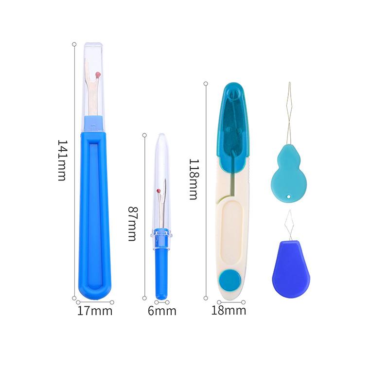 Sewing Seam Ripper Kit Blue Sewing Stitch Thread Unpicker Cutter Remover for Sewing Crafting Needlework Embroidery Tool