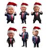 Рождественское украшение Трампа 2D акриловое зеркало заднего вида автомобиля подвеска мультфильм Трамп рождественская елка украшение для двери рюкзака