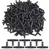 50PCS Plastic Barbed 3-Way Tee Connector for 3/5mm Tubing Watering Pipe Hose Couplings Micro Drip Irrigation System Garden Tool