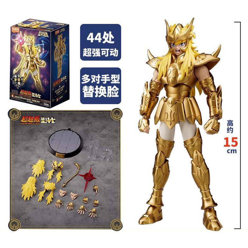 Saint Seiya Action Figure Milo Mu Aiolia Gold Zodiac Signs PVC Assemble Figure Amine Kids Toy Collection Gift