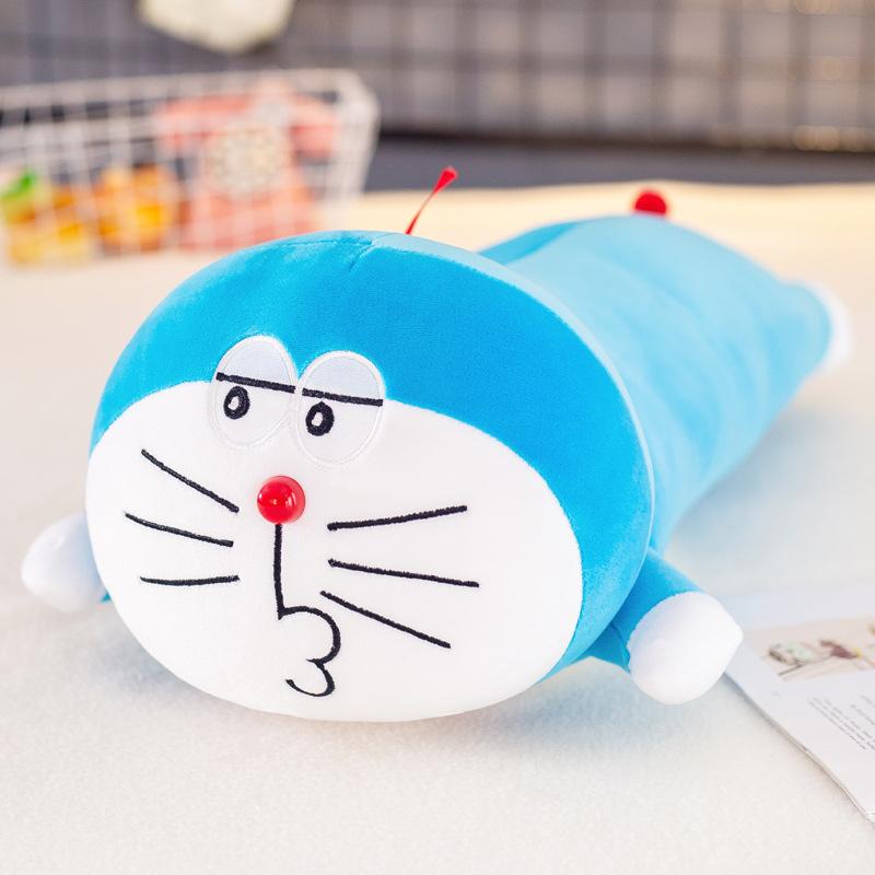 90cm Cartoon Doraemon Plush Toy Kawaii Cat Long Sleeping Plushies Soft Stuffed Doll Cute Girl's Bed Throw Pillow Birthday Gift