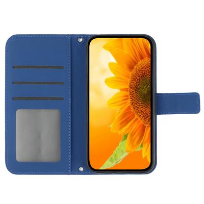 HT04 Чехол-книжка из кожи подсолнуха для Honor 200 Pro 5G с отделениями для карт