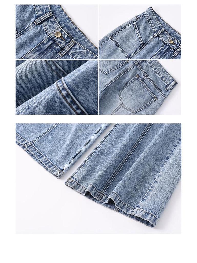 New Autumn Women's Mid-Low Waist Wide Leg Slimming Flared Jeans