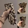 Холодостойкие перчатки с леопардовым принтом, кашемировые ветрозащитные варежки, практичные зимние перчатки, для холодной погоды