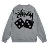 Unisex Streetwear Letter Print Fleece Cotton Sweatshirt Loose Fit Round Neck Long Sleeve Winter Daily Wear