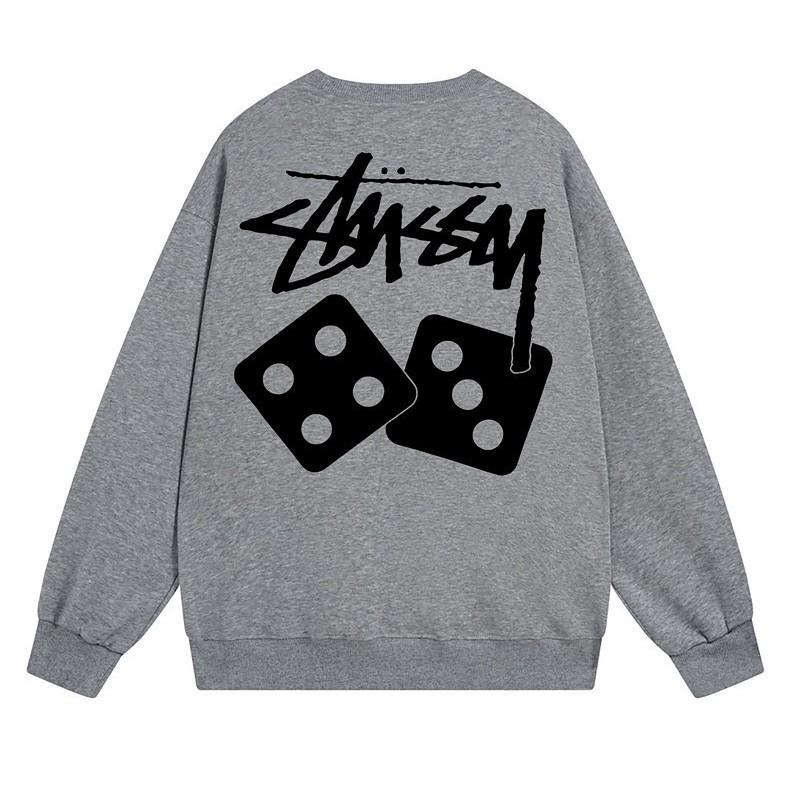 Unisex Streetwear Letter Print Fleece Cotton Sweatshirt Loose Fit Round Neck Long Sleeve Winter Daily Wear