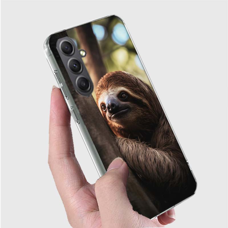 Cute Sloth Phone Case for Samsung A16 A26 A36 A56 A17 A37 A57 A07 A06 A02S A03 A04S A05S Galaxy Note 20 10 A50S A71 A51 A31 A30