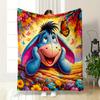 1PC Pooh Bear Eeyore  Printed Blanket - Ultra Soft & Cozy Gift for Mom and Daughter Present, Lightweight for Bed, Couch & Travel