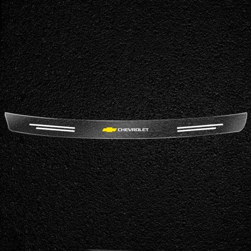 Car Rear Trunk Stickers Plate Protector Transparent Decorative Auto Accessories For Chevrolet Silverado Impala Malibu Camaro