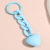 Брелок в виде сердца ручной работы, акриловая пластиковая цепочка для ключей, брелок для ключей для женщин и девочек, сумка с подвеской, аксессуары, ключи от машины, ювелирные изделия, подарки