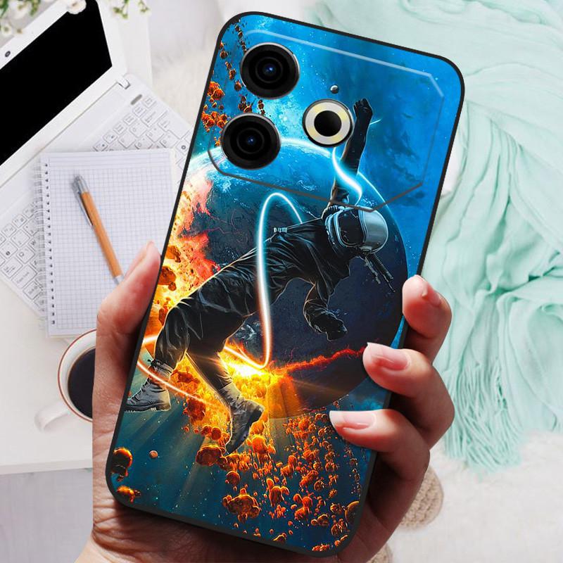 Для чехла Tecno Pova 6 Neo Pova6 Neo Роскошный телефон Силиконовая задняя крышка Для чехлов Tecno Pova 6 Neo Pova 6Neo Защитная оболочка Capas