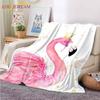 Розовое одеяло с фламинго, мультяшное розовое одеяло с фламинго, уютное одеяло, одеяло с фламинго для офиса, диванные одеяла, Ins Style Decor