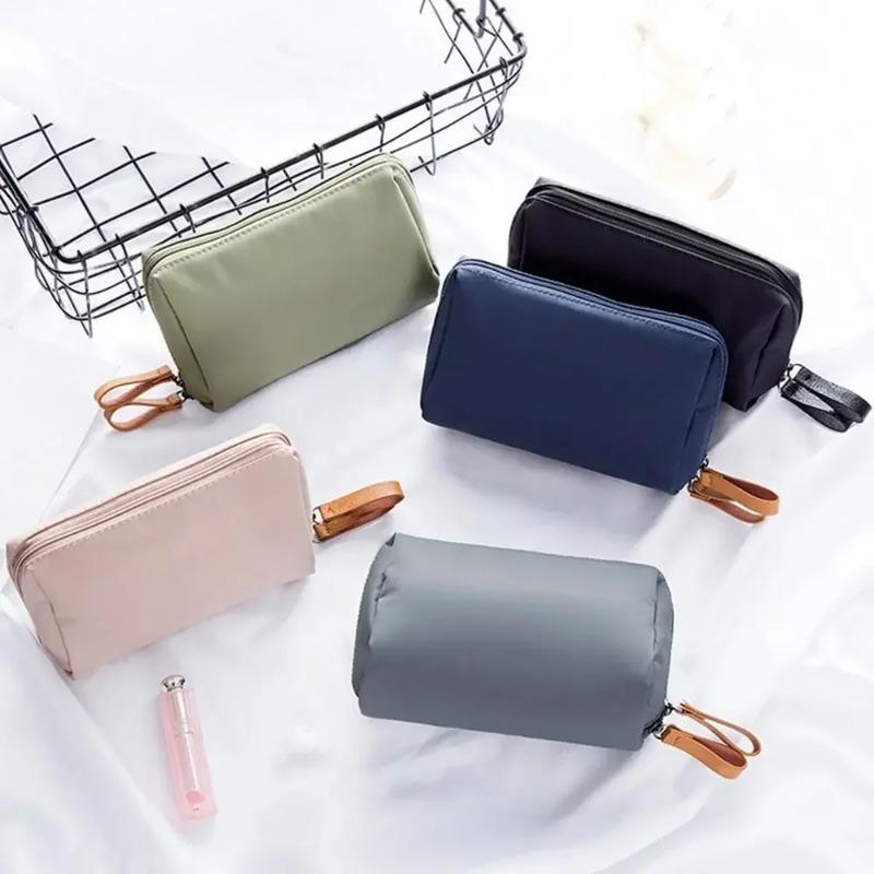 Ladies' Portable Mini Solid Color Makeup Bag Large Capacity Waterproof Storage Hand-held Bag