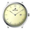 Westar Профиль Кожаный ремешок Кварцевые мужские часы с легким циферблатом цвета шампанского 50217STN182