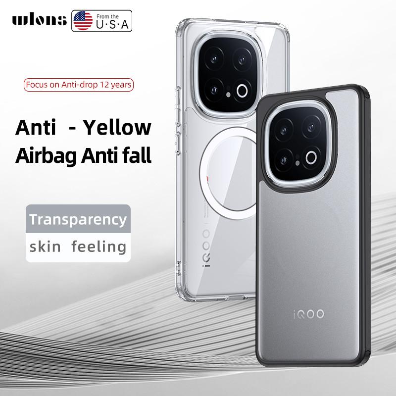 For Vivo Iqoo 13 5G Cover Magsafe Case Magnetic Wireless Charging Translucent Matte Shockproof Acrylic Bumper for Iqoo 13 Iqoo13 Shell