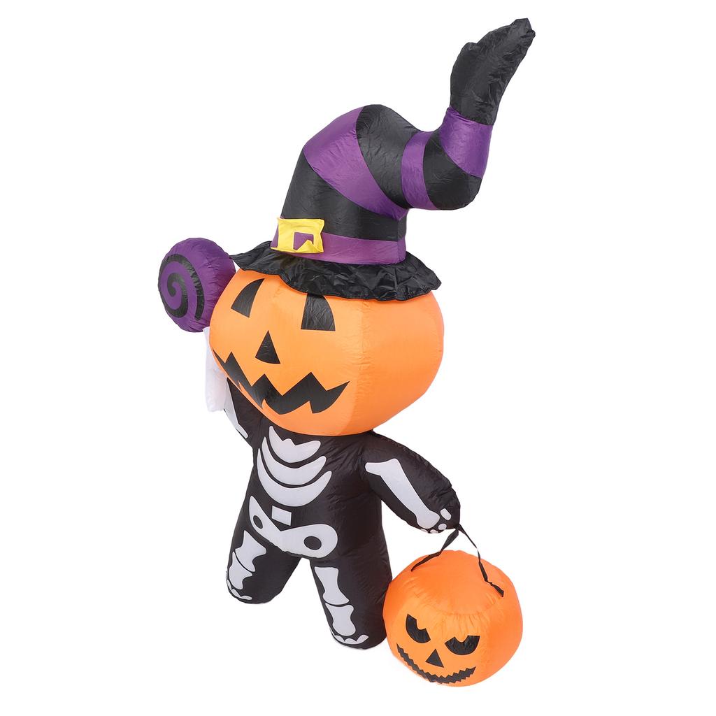 Надувное украшение в виде привидения со светодиодными огнями, водонепроницаемое, симпатичное, надувное украшение в виде скелета для двора