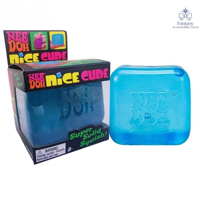 Schylling Needoh Nice Cube Светящаяся сенсорная игрушка с очень прочной упругостью - Светится в темноте и всегда возвращается к своей квадратной форме
