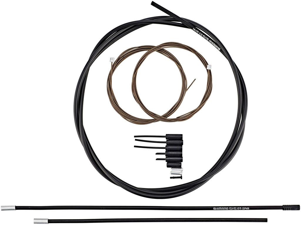 Запчасти для ремонта SHIMANO Комплект тросов переключения передач Полимерное покрытие R9100 Черный с носиком для Y0BM98010 OT-RS900, RD-R9100
