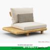 Waterproof Teak Outdoor Sofa Set - Solid Wood with Sun Protection for Garden, Hotel, or Sunroom
