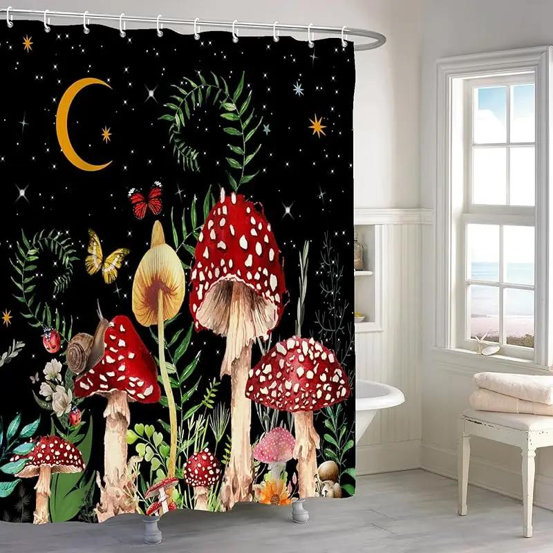 Занавеска для ванной «Зачарованный лес» - Высококачественный водонепроницаемый и устойчивый к плесени декор для ванной комнаты для волшебной домашней атмосферы