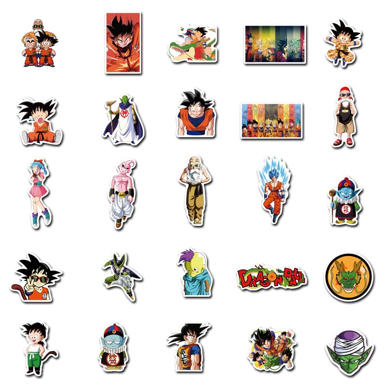 Набор стикеров Dragon Ball Милый аниме-дизайн Водонепроницаемые наклейки Стильные и милые стикеры из манги Стикеры для DIY Водные стикеры для мобильных телефонов и блокнотов Идеально