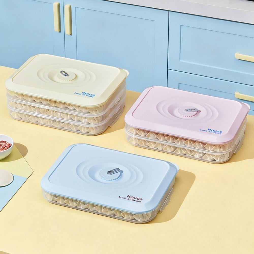 Multi-Layer Dumpling Storage Box Fresh-Keeping Frozen Dumpling Storage Box for Home