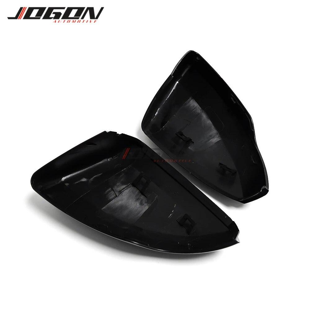 For Volkswagen VW Polo Mk6 AW GTI 2018- Gloss Black Side Rearview Rear View Mirror Cover Shell Cap Case Replacement