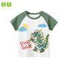 Детская футболка с короткими рукавами, детская одежда, топ с динозавром, детская летняя одежда