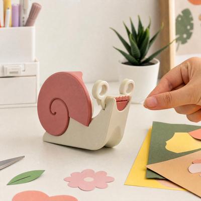 3D-печатный дозатор для скотча в виде улитки, универсальный держатель для упаковочной ленты, декоративные инструменты для резки ленты для дома, офиса, школы