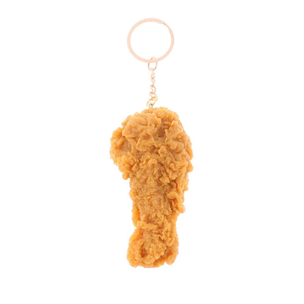 French Fries Fried Chicken Around Key Rings Food Pendant Key Chains Imitation Food Keychains