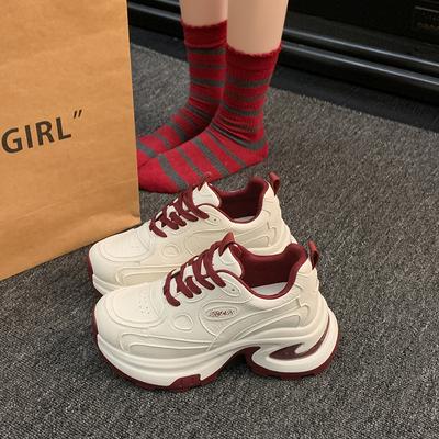 Кожаные туфли с открытыми ногами, туфли на небольшой платформе для женщин, весна-лето 2025 года, женская обувь, увеличивающая рост, универсальная спортивная обувь для женщин