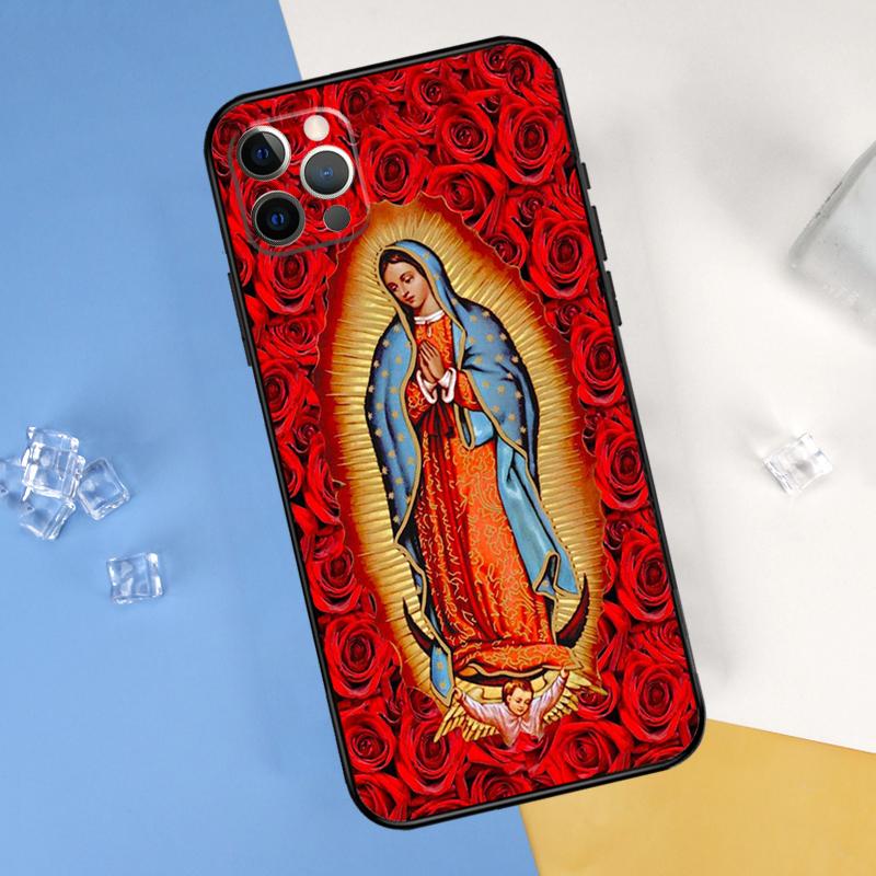 Чехол для телефона с изображением Девы Гваделупской для iPhone 16 Pro 15 Pro 11 13 14 Pro Max 12 Mini XR 16 15 Plus 16e