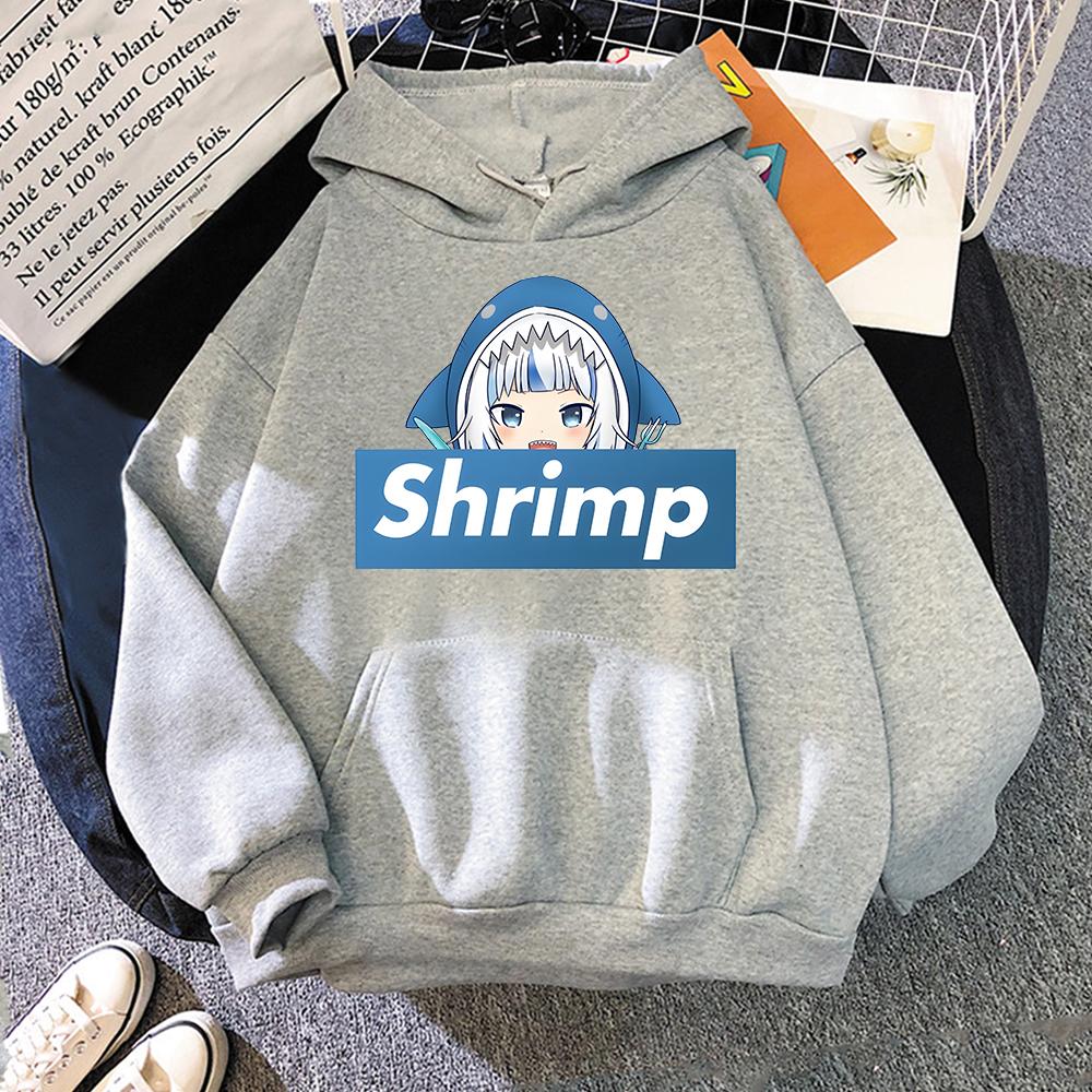 Funny Hololive Gawr Gura Graphic Hoodie 2022 Fashion Harajuku Sweatshirts Kawaii Clothes Casual Long Sleeve Pullover Lounge Wear