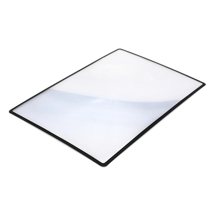 Плоская лупа из ПВХ A5 X3, 180X120 мм, увеличительное стекло для чтения, линза для страницы книги