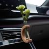 Car Flower Vase Holder Ornaments Car Flower Arranger Wooden Car Vase Vent Clip Dashboard Decor Unique Car Accessory