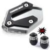 For YAMAHA tracer 900 /gt 700 /gt TRACER 9/gt 7/gt MT-09 SP MT07 CNC Side Stand Enlarge Extension And Tire Valve Air Caps