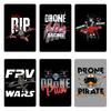 DRONE RACING PILOT UAV UAS QUADCOPTER FPV  Metal Plaque Wall Mural Garage Design Cinema Designer Tin Sign Poster