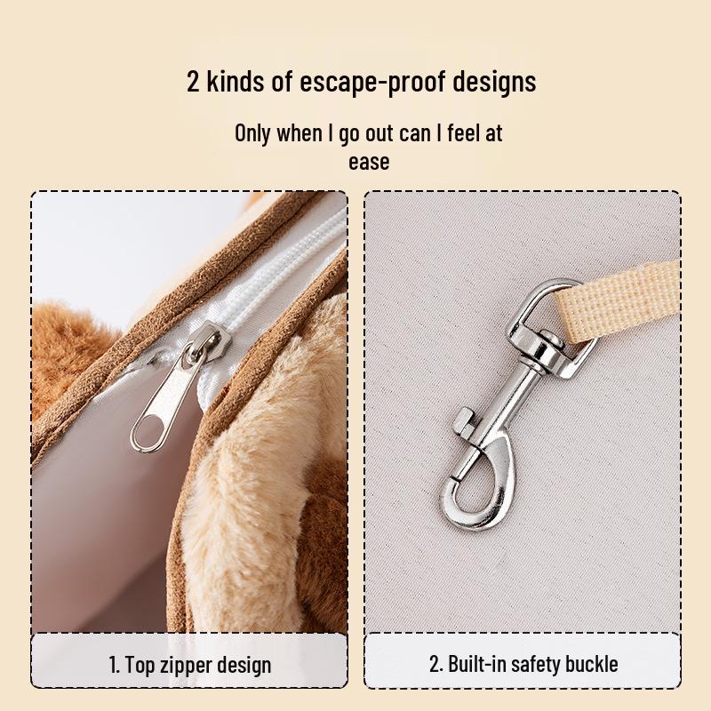 Дорожная сумка-переноска через плечо для питомцев - Теплая, Ветронепродуваемая, для кошек и собак