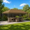 Pavilion with Side Walls 6 x 3 m Taupe Polyester and Steel 190