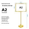 A2 Gold Stainless Steel Vertical Display Stand