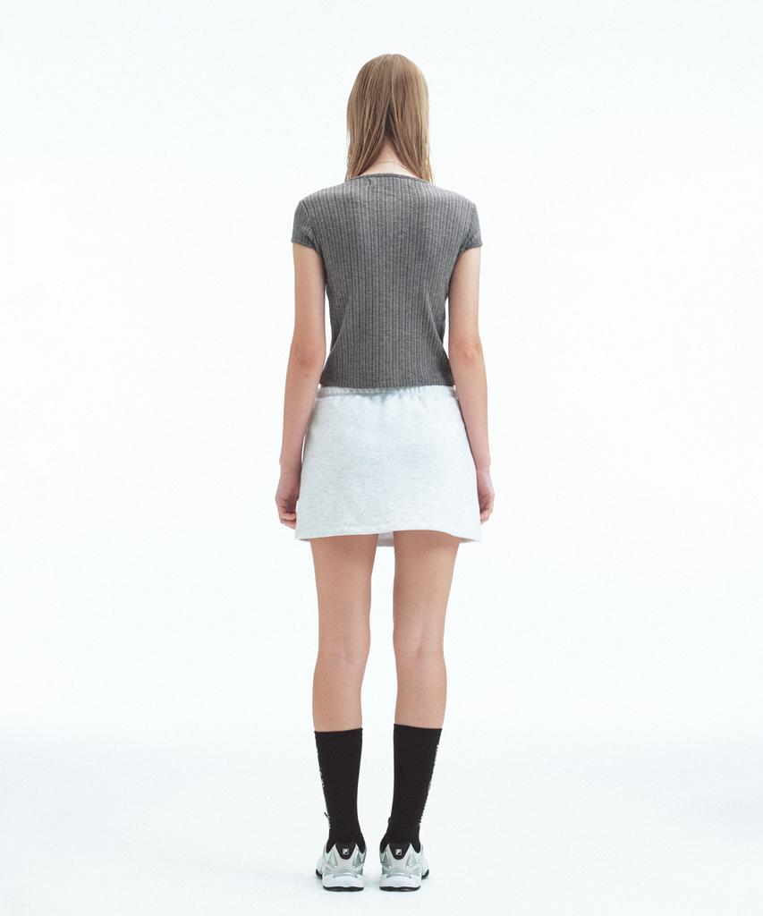 Rest And Recreation Sweat Mini Skort - Light Gray