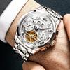 OUPINKE Watch Automatic Mechanical Watch Easy To Read Dial Waterproof Watch Calendar Automatic Manual Winding 40MM Hollow Dial Men's - Men's - -