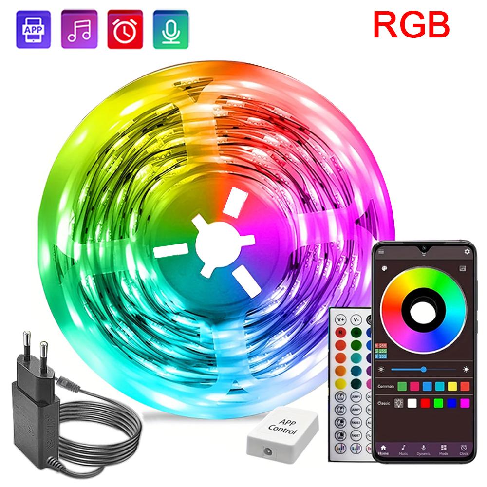 Светодиодная лента 10м 20м 30м Синхронизация с музыкой RGB Светодиодная лента Лента для украшения комнаты дома вечеринки Подсветка телевизора Гибкая лента