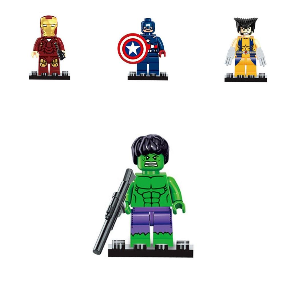 Iron Man Spiderman Mini Figure Building Blocks With Small Part Construction For Children