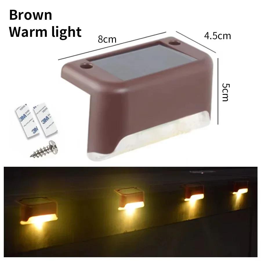 4–16PCS Solar LED Stair Lights Waterproof Outdoor Step Deck Fence Railing Lamp for Garden Pathway Patio Yard Decoration Lighting