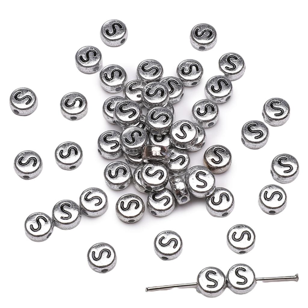 Бусины ручной работы Акриловые бусины с буквами алфавита Квадратные бусины Плоские бусины Круглые бусины Украшения ручной работы своими руками Аксессуары для браслетов Разделительные бусины Ручная нить бусины