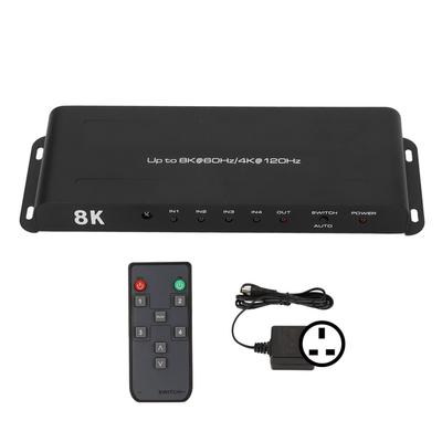 Коммутатор интерфейса мультимедиа HD, 4 порта, поддерживает 8K 60 Гц, 4K 120 Гц, HDR HD, интерфейс мультимедиа